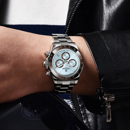 Relógio cronógrafo para homem PAGANI DESIGN – Relógio de pulso de luxo com movimento de quartzo, luminoso e estanque.