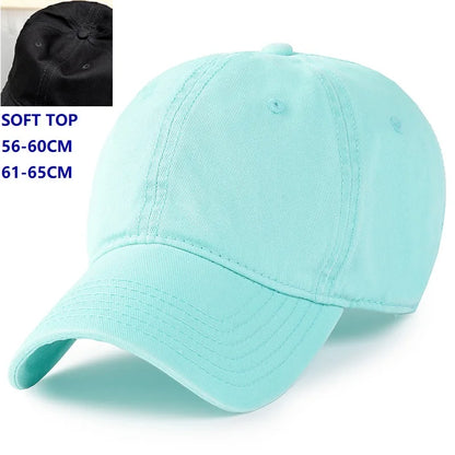 Casquette de baseball pour homme et femme, taille XXL, 100 % coton, grande casquette de baseball pour têtes larges 56-63 cm (23,5"-25,5"), casquette « dad cap » unie et ajustable