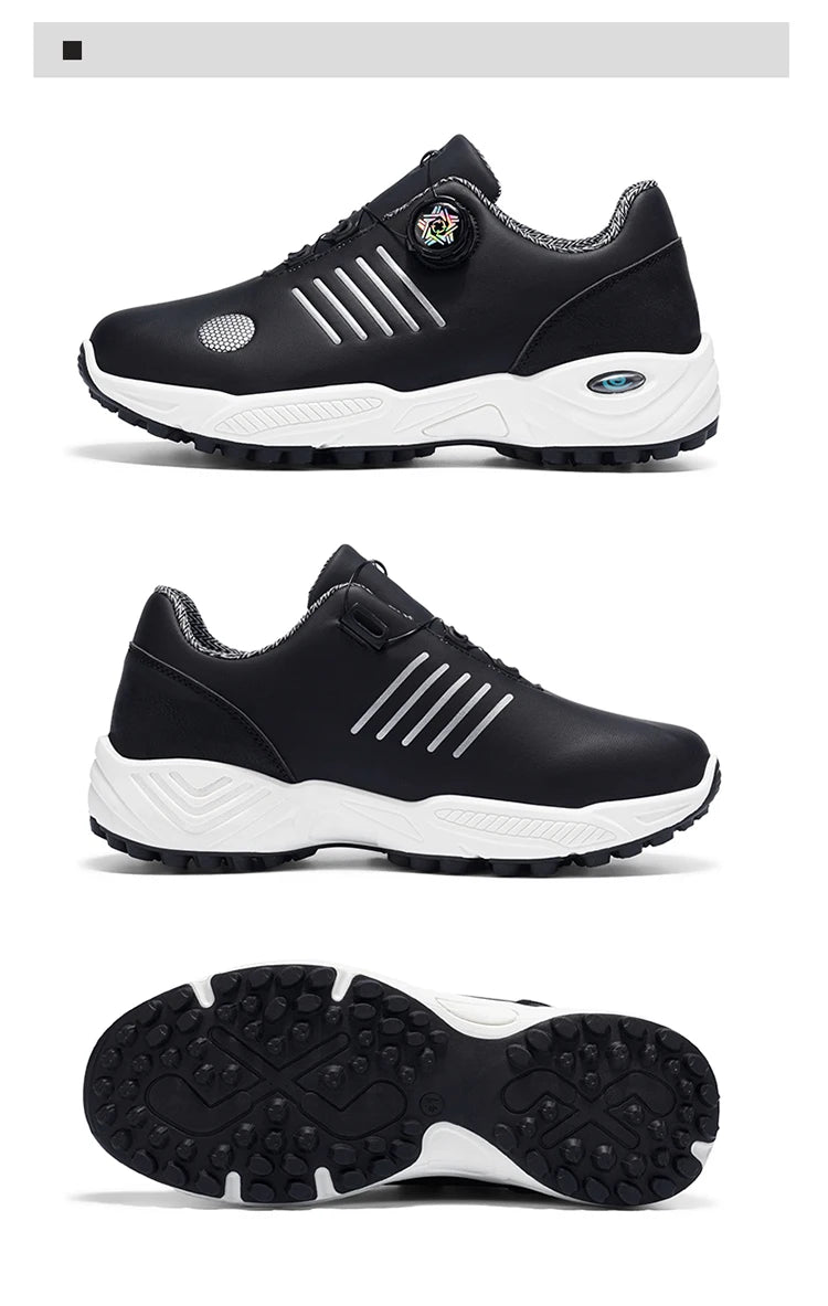 Chaussures de sport sans lacets pour hommes, avec amorti d'air, antichoc, antidérapantes, pour le golf, l'entraînement en extérieur, les trajets professionnels, chaussures polyvalentes pour hommes 9
