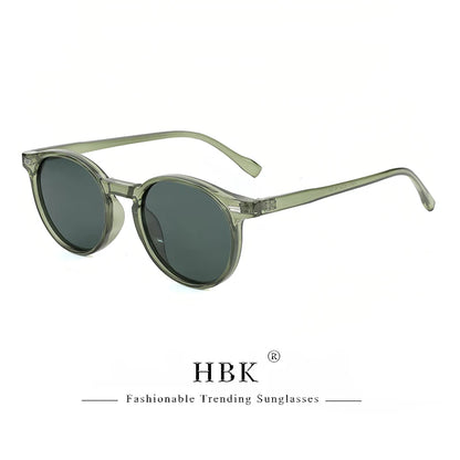HBK Fashion Polarized Sunglasses Men Round TR90 Frame Fashion Sun Glasses Women Driving Sports UV400 Lunette De Soleil Homme
