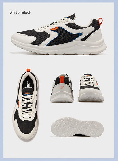 Xtep Men's Running Shoes Sports Shoes Men's Lightweight Shock Absorption Casual Shoes Student Shoes 879119110110