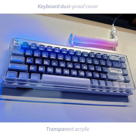 Acrylic Keyboard Clear Protector Case for Mechanical Keyboard, Transparent Keyboard Dust Cover for 60/61/64/96/98/104/108 Key Keyboards & Mouse