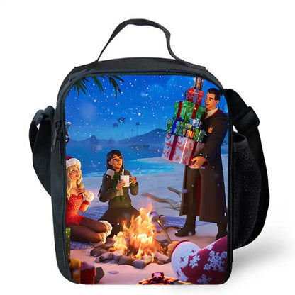 Lunch-Taschen für Kinder, Cartoon-Fortnite-Schul- und Picknicktaschen für Mädchen und Jungen, isolierte Kühltaschen für Kinder, tragbar und leicht