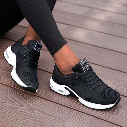 Femmes plate-forme espadrilles décontractées chaussures maille respirant chaussures de course gros sport d'été Tenis chaussures 2024 luxe vulcaniser chaussures