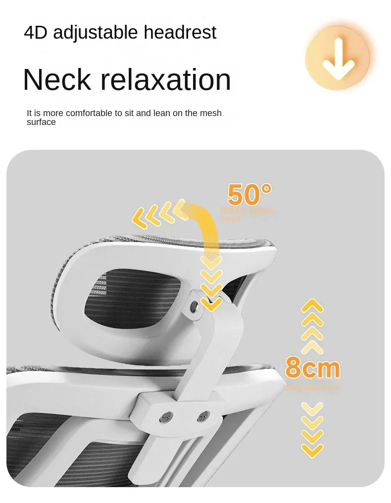 Sedia ergonomica da ufficio in mesh con supporto lombare, sedia da scrivania per computer a schienale alto per adulti, poltrona operativa confortevole per lunghe sessioni