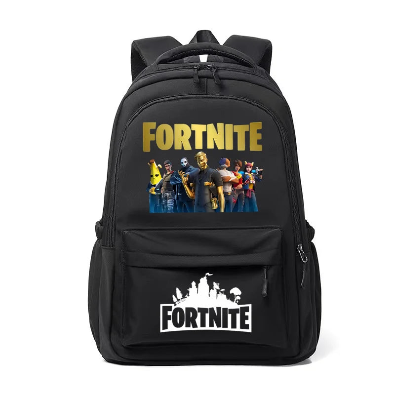 Fortnite-Kinderrucksack, tragbar, mit großem Fassungsvermögen, Schulranzen für Schüler, Schultertasche mit Cartoon-Print, Schulzubehör für Jungen, Geschenk