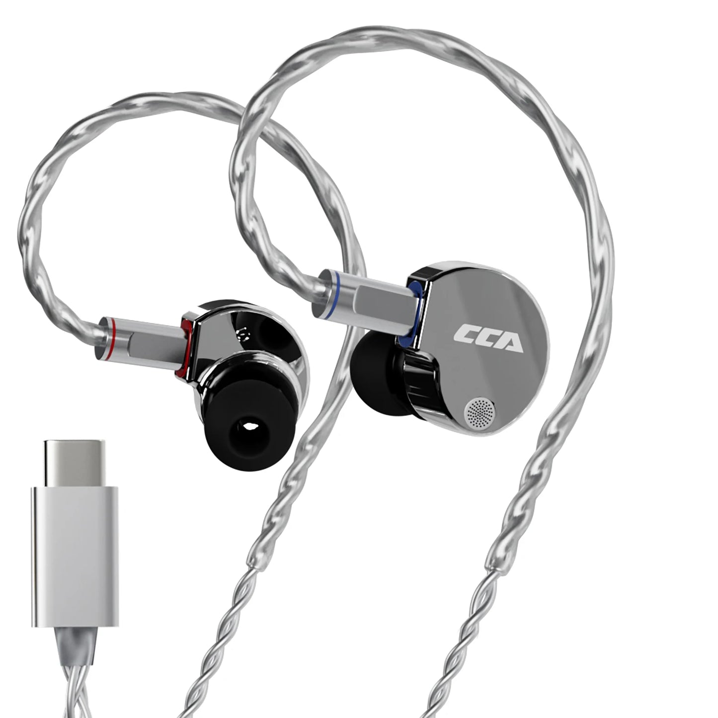 CCA Phoenix HiFi Earphones Dynamic Drive LCP Diaphragm Earphones Noise Cancelling Replaceable 2PIN Cable Gaming Wired Earphone