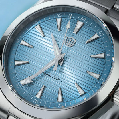 Hodinky Watchdives WD0006, stroj VH31 s plynulým chodem sekundové ručky, vypouklé safírové sklo, luminiscenční povlak BGW9, vodotěsnost 10 barů, 38 mm, vintage styl
