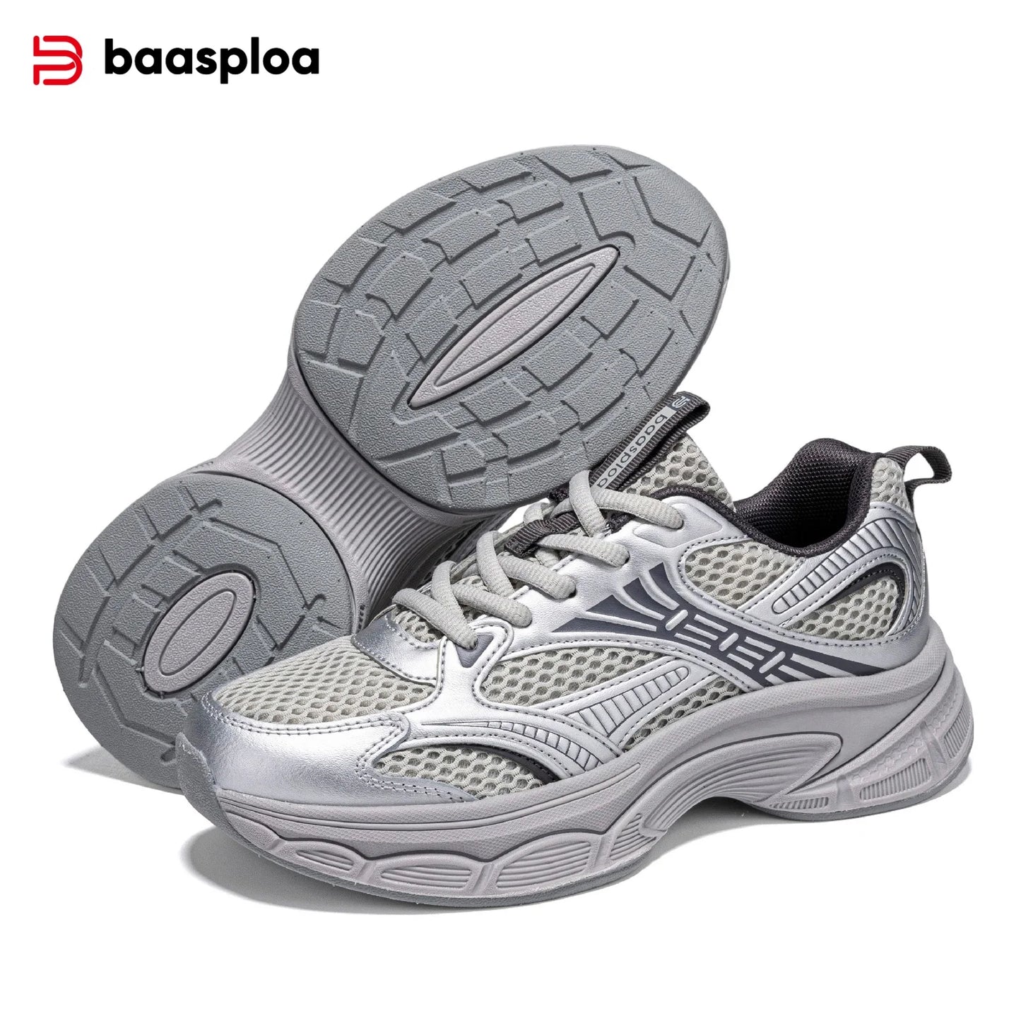 Baasploa Women’s Running Shoes Fashion Lightweight Mesh Non-Slip Jogging Sneakers Female Outdoor Breathable Colorful Casual Shoes