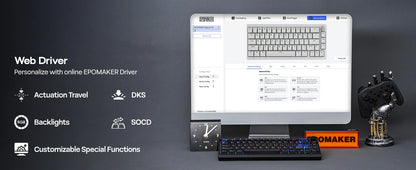 EPOMAKER Magcore65 Lite 65% US QWERTY Layout Wired/BT/2.4Ghz Wireless Mechanical Gaming Keyboard 8K Polling Analog Switch