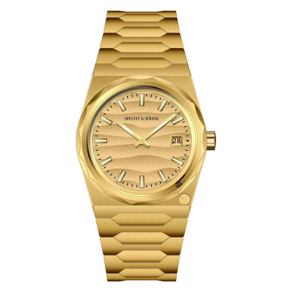 2025 New Arrivals Specht & Söhne 222 Gold Watches For Men Super Slim Steel Sapphire Classic Quartz Watch Relogio Masculino 37MM