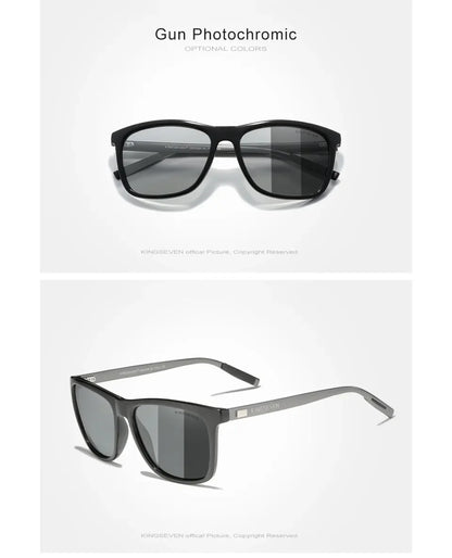 KINGSEVEN Brand Aluminum Frame Sunglasses Men Polarized Mirror  Photochromic  Sun glasses Women's Glasses Accessories Outdoors