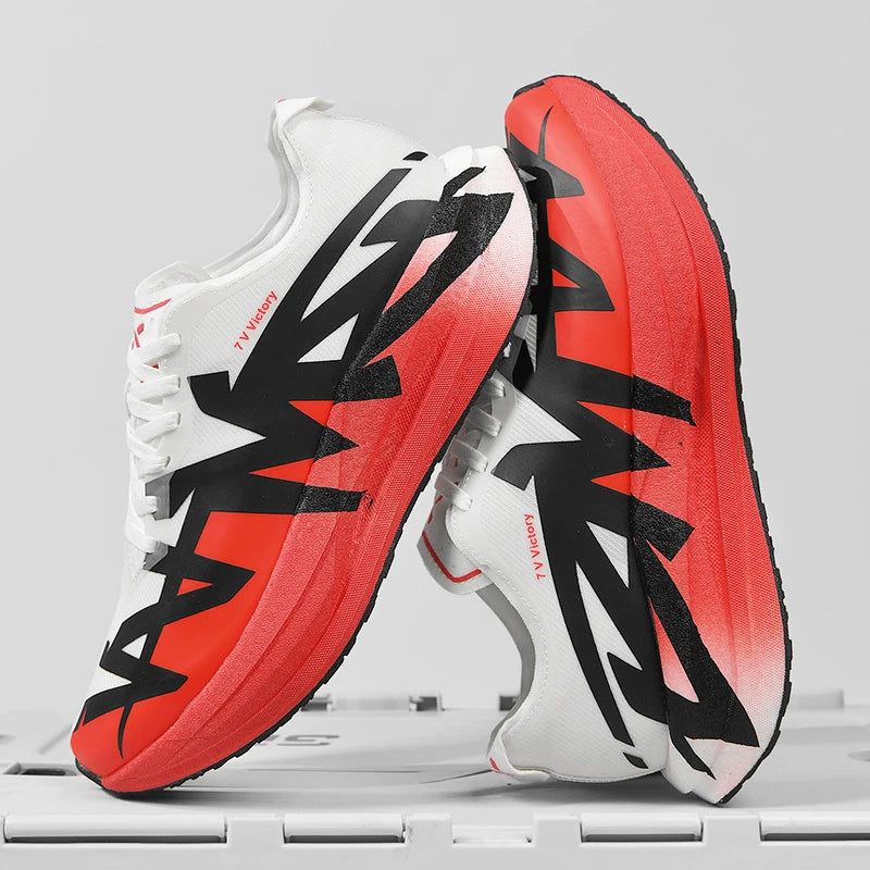 Men's Sports Shoes, Casual Running Shoes, Unisex Jogging Shoes, Popcorn Outsole, Lightweight Breathable Sports Shoes, Women's Non-Slip Shock-Absorbing Athletic Running Shoes Size 34-44