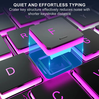 New Wired Light Backlit RGB Mute Keyboard  Desktop Notebook Home Business For Office Ultra Thin USB office home