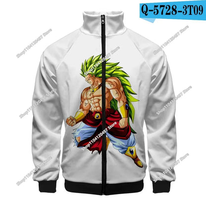 Anime Goku Dragon Ball Jacket Men Women Harajuku Hip Hop Japanese Zip Up Hoodies Goku Clothes Stand Collar Sweatshirt