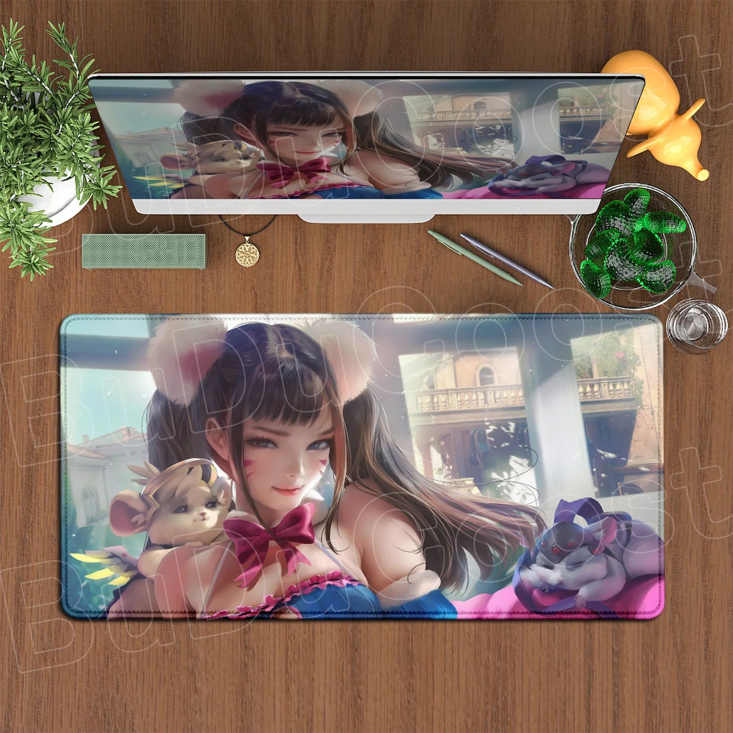 Produit gaming premium Fraquane, Large XXL DIY Cool Overwatch Mouse Pad Keyboard Table Gaming Accessories Non-Slip Rubber Edge locking spped Laptop Rug desk Mat, équipement gamer