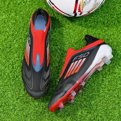Nouvelles chaussures de football pour hommes, crampons longs antidérapants pour adultes, chaussures de sport pour garçons, crampons d'entraînement en plein air, respirantes et confortables