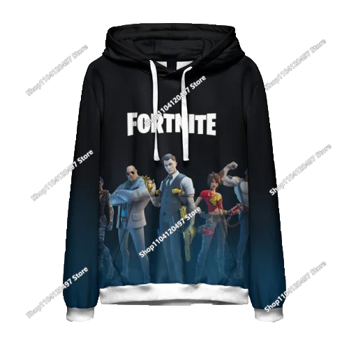 Fortnite Paarbekleidung Herren- und Damenpullover Kinder bedruckter Casual-Hoodie für Schüler Outdoor-Sport schlicht langärmelig