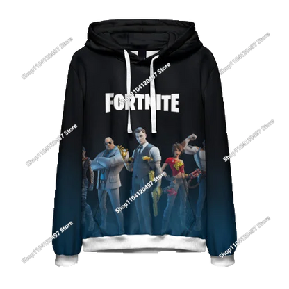 Fortnite Paarbekleidung Herren- und Damenpullover Kinder bedruckter Casual-Hoodie für Schüler Outdoor-Sport schlicht langärmelig