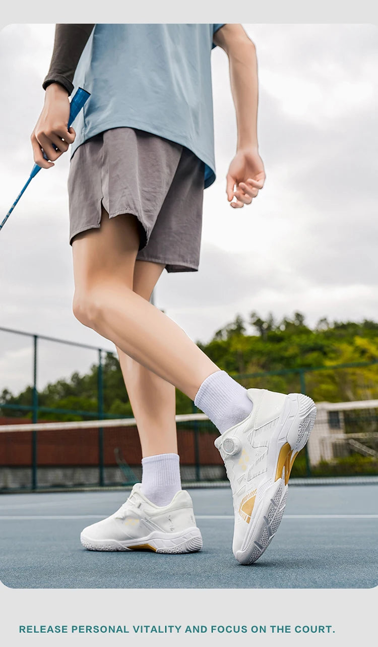 Badminton-Schuhe für Herren, Trainings- und Sportschuhe für drinnen und draußen, rutschfest, strapazierfähig, aus Mesh, atmungsaktiv, Tischtennis-Schuhe