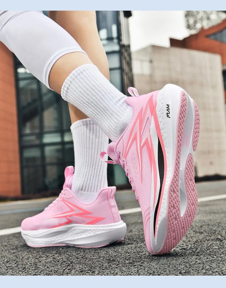 Men's Running Shoes Specialty Marathon Sports Shoes Breathable Lightweight Carbon Plate Women's Trend Athletic Sneakers Women