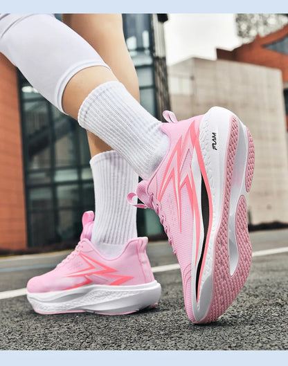 Men's Running Shoes Specialty Marathon Sports Shoes Breathable Lightweight Carbon Plate Women's Trend Athletic Sneakers Women