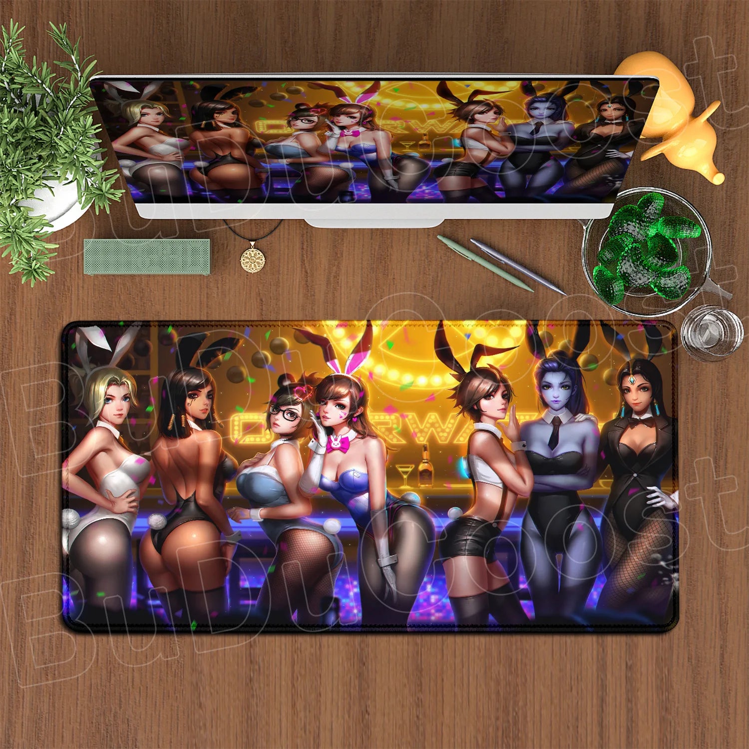Large XXL DIY Cool Overwatch Mouse Pad Keyboard Table Gaming Accessories Non-Slip Rubber Edge locking spped Laptop Rug desk Mat, Produit gaming premium Fraquane