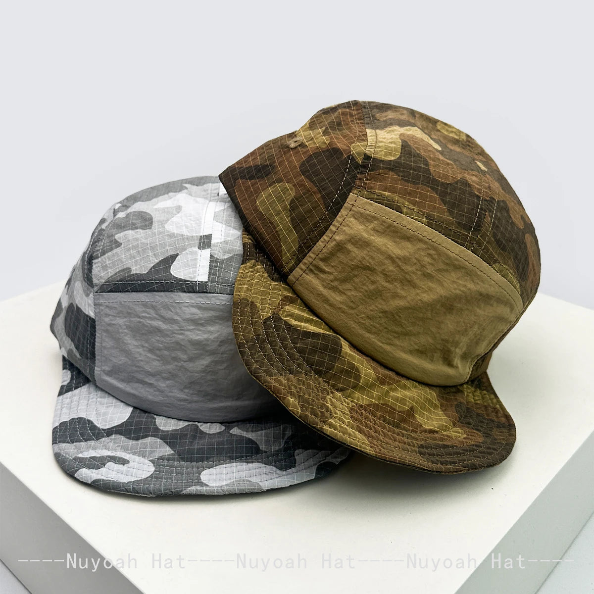 New Unisex CAMO Quick Drying Letter Embroidery Baseball Hats Sunshade Color Block Breathable Personal Peaked Caps Versatile ins