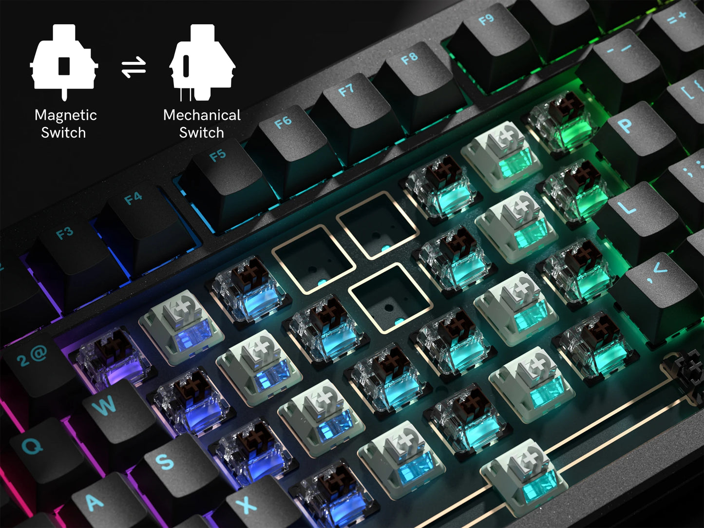 Womier SK75 TMR 75% Wireless Magnetic Mechanical Keyboard Tri-Mode Bluetooth/2.4G/USB-C Hot-Swap Rapid Trigger Aluminum Keyboard