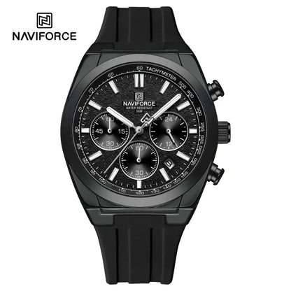 Muški ručni sat NAVIFORCE – luksuzni i sportski stil, kvarcni mehanizam, prikaz 24 sata, prozor za datum, kronograf, vodootporan – ideja za poklon za muškarce