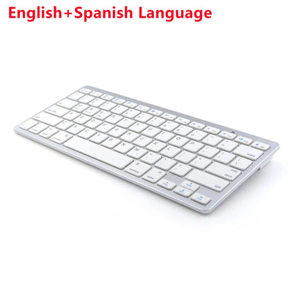 78 Keys Wireless Keyboard Bluetooth-compatible Russian/Korean/Hebrew/Spanish/Arabic for iPad Air Pro for Windows/Android Laptop