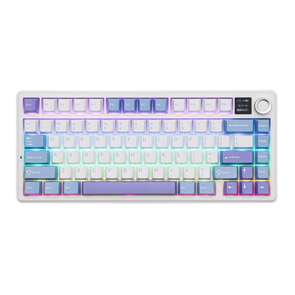 EPOMAKER X AULA F75 MAX Compact 75% ANSI Layout Wired/Bluetooth/2.4GHz Wireless Mechanical Keyboard with TFT Screen and a Knob