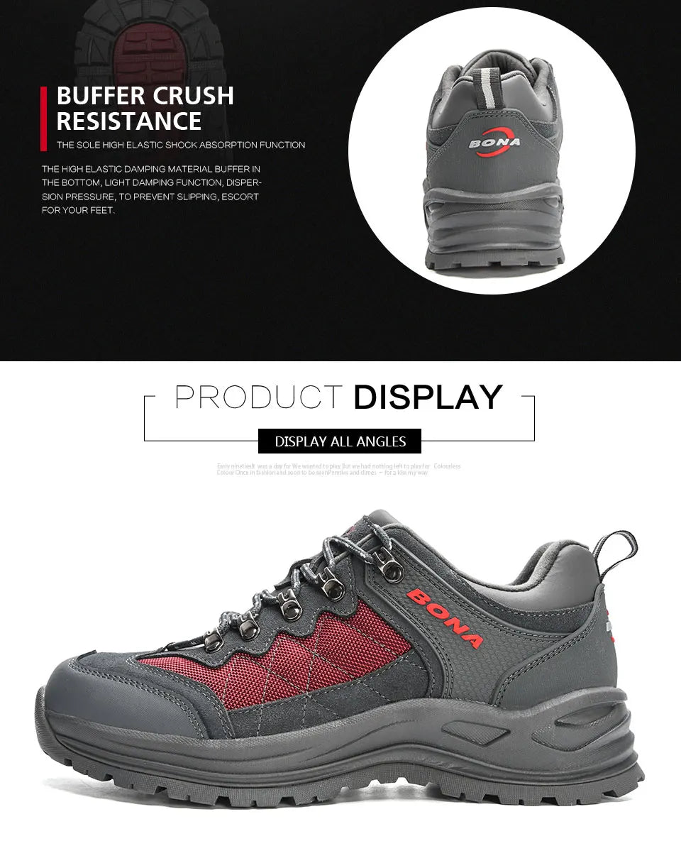 BONA New Designers Turistické boty Trekingové tenisky Pánské boty Pánské trekingové boty Chůze Mansculino Rybaření Kempování Boty na jogging