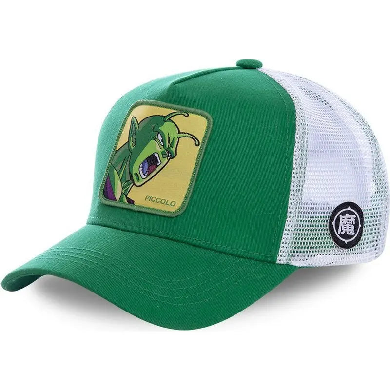 Casquette Dragon Ball Son Goku pour l'été, casquette de voyage à visière, casquette pour homme brodée, style hip-hop en maille, visière pare-soleil, casquette de baseball, sport de plein air