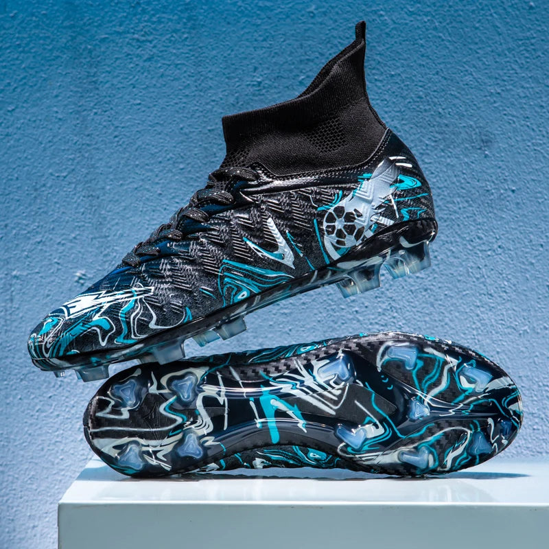 Nouvelles chaussures de football professionnelles pour hommes, chaussures de football antidérapantes, unisexes, respirantes, chaussures de futsal, nouvelles chaussures à crampons, livraison directe, ultralégères