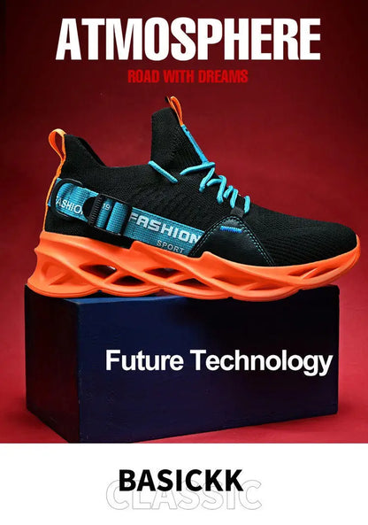 Sneakers casual viola alla moda per donna e uomo, scarpe da corsa Blade, taglie grandi 48, scarpe sportive leggere e traspiranti, sneakers da uomo in rete