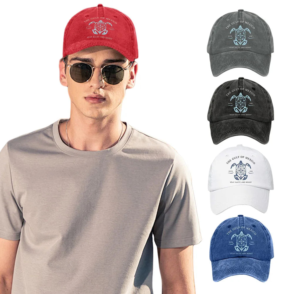 Washed Cotton Baseball Cap Retro Cotton Hat Adjustable Trucker Hat Trucker Cap Outdoor Sports Sun Hat for Men Women Unisex
