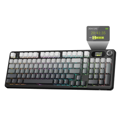 ATTACK SHARK X98PRO Wireless Mechanical Keyboard, Gasket Hot Swappable, PBT Keycaps, LED matrix screen,4000mAh