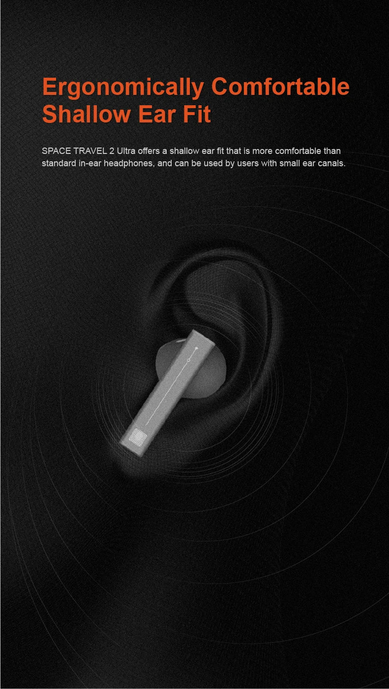 MOONDROP Space Travel 2 ULTRA TWS Bluetooth Earphones with ANC, LDAC Hi-Res Audio, Bluetooth 6.0, 55ms Low Latency Gaming Earbuds