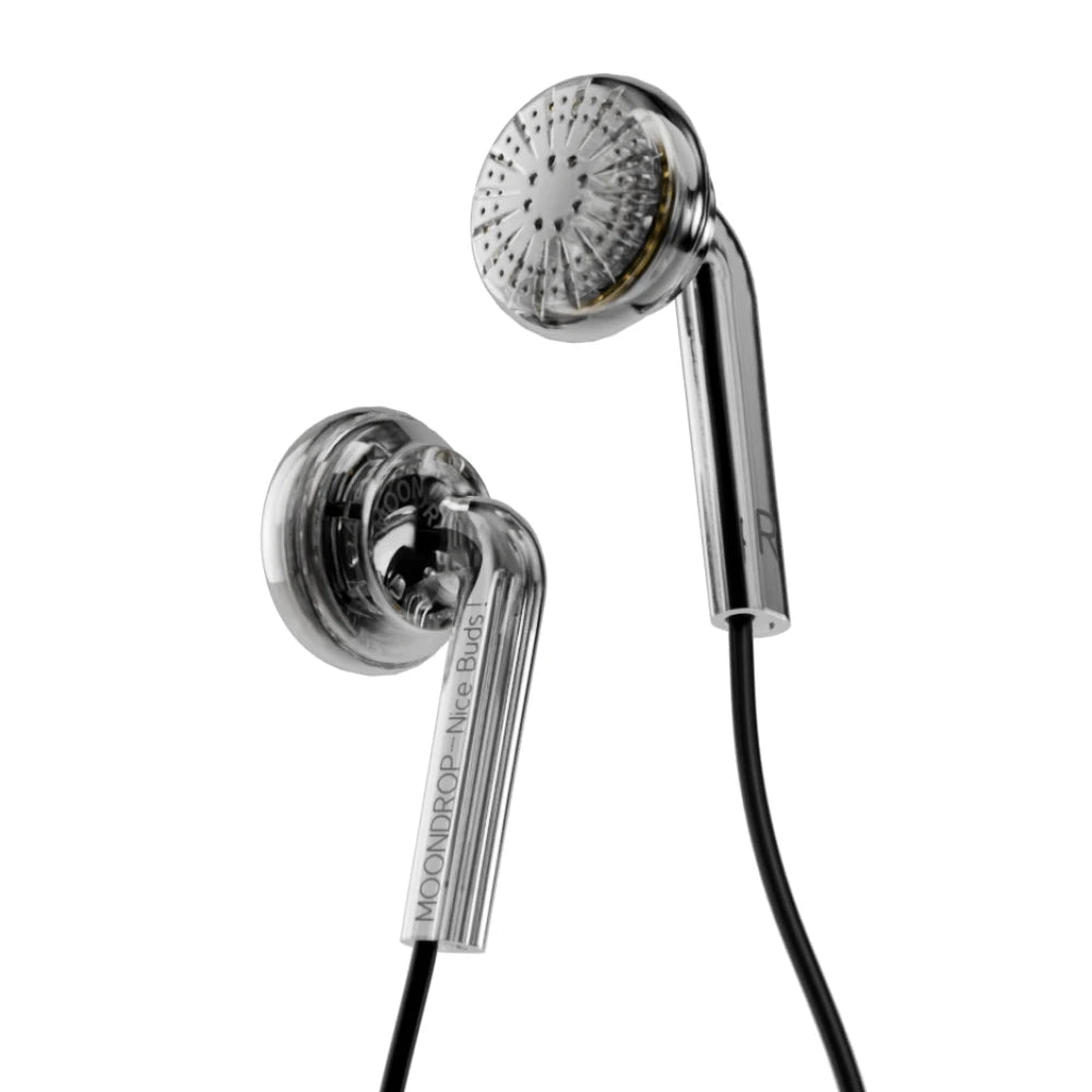 MOONDROP NICE BUDS Wired Earbuds with 15.4mm Large Dynamic Driver, HiFi Flat Head Earphones, High Resolution Sound, Comfortable Wired Music Earbuds