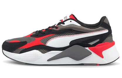 Baskets basses durables Puma Rs-X³ Twill Air Mesh, noir, blanc, rouge, 368845-02