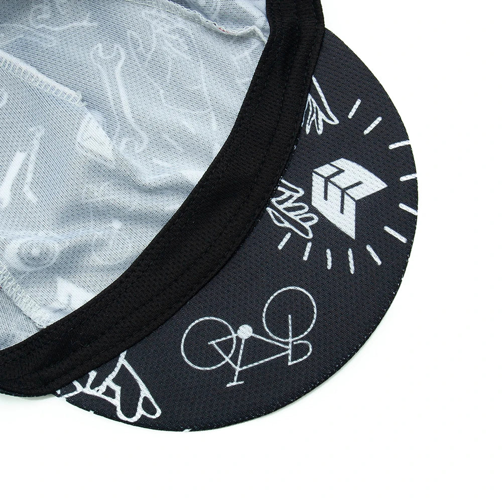Black Cycling Cap Outdoor Sports Hat Team Bike Caps Breathable Summer Sun Protection