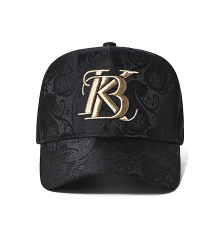 2024 Fashion Embroidery High top Baseball Cap Men's cashew print outdoor casual Cap face Trim four seasons