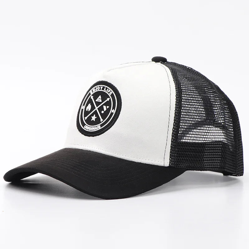 New Summer Mesh Baseball Cap Women Men Letter Patch Snapback Hat Casual Breathable Unisex Street Hip Hop Trucker Caps