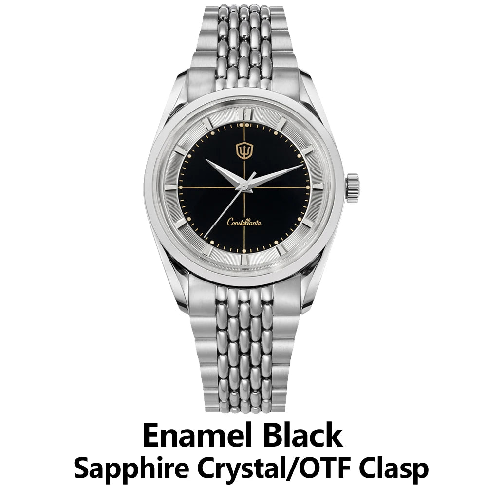 Watchdives WD1954 Arctic Classic 36mm Watch VH31 Sweep Second Movement 316L Stainless Steel Watches Sapphire Crystal Luminova