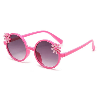 New Children's Glasses Floret Anti-ultraviolet Fashion Children's Sunglasses Outdoor Shading Travel Children's Mirror Eyewear