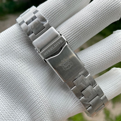 SD1970 Steeldive Brand Sunray Dial Milled Clasp Bracelet 44mm Case 200M Waterproof NH35 Turtle Men Dive Watch with Ceramic Bezel