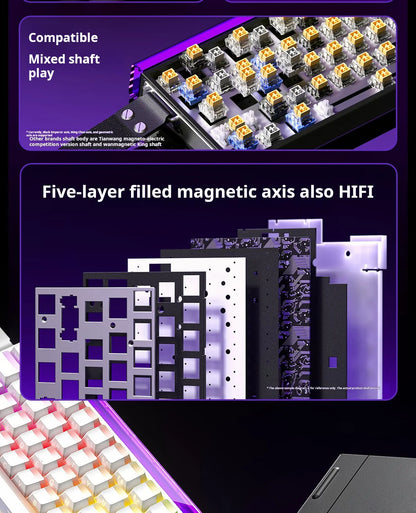 AULA HERO 68 HE Gaming Mechanical Keyboard Magnetic Axis RT Wired RGB Lighting 8K Polling Rate Side Engraving