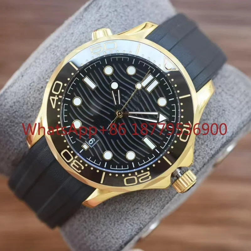 2026 High Quality Men's 904l Stainless Steel Automatic Mechanical 42mm Ceramic Watch Ring Watches Customized