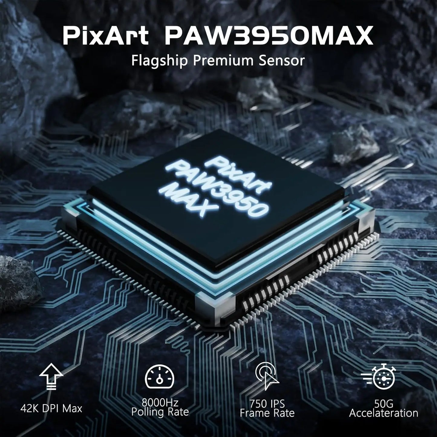 Attack Shark R6 leichte kabellose Gaming-Maus, Computermaus mit PAW 3950Max-Sensor, Nordic 52480 und 8KHz Polling